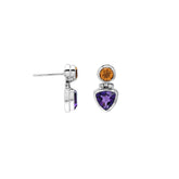 SE-1192-CO1 Sterling Silver Earring With Amethyst Q., Citrine Q. Jewelry Bali Designs Inc